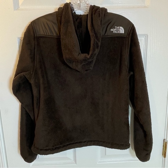 The North Face Oso Womens Small Full Zip Fleece Outdoor Hoodie Jacket Dark Brown - Picture 7 of 13